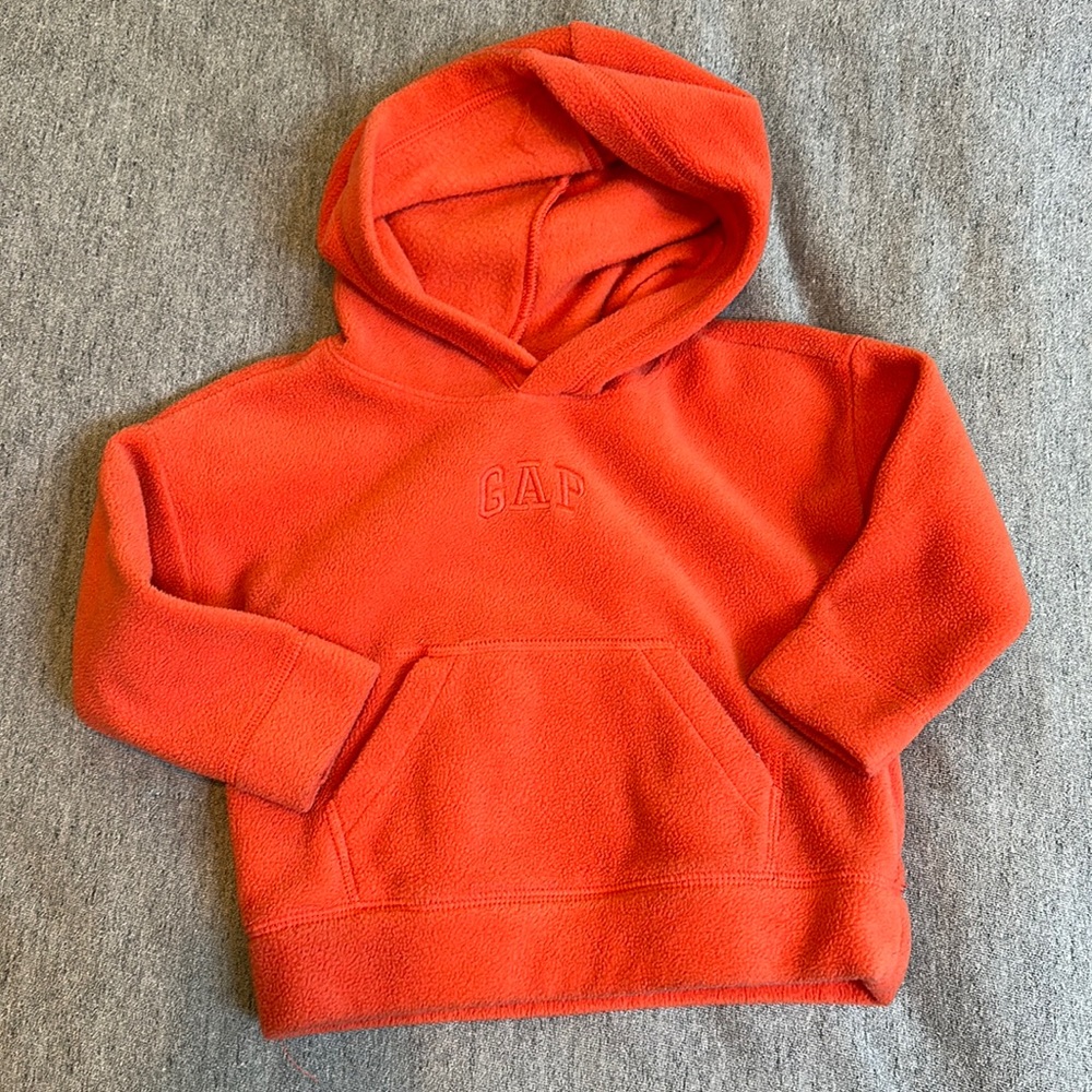 Cozy Gap Toddler Profleece Hoodie - sweatshirt, coral/orange/red fleece